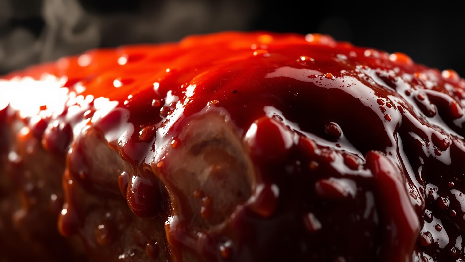 Sticky huckleberry glaze closeup